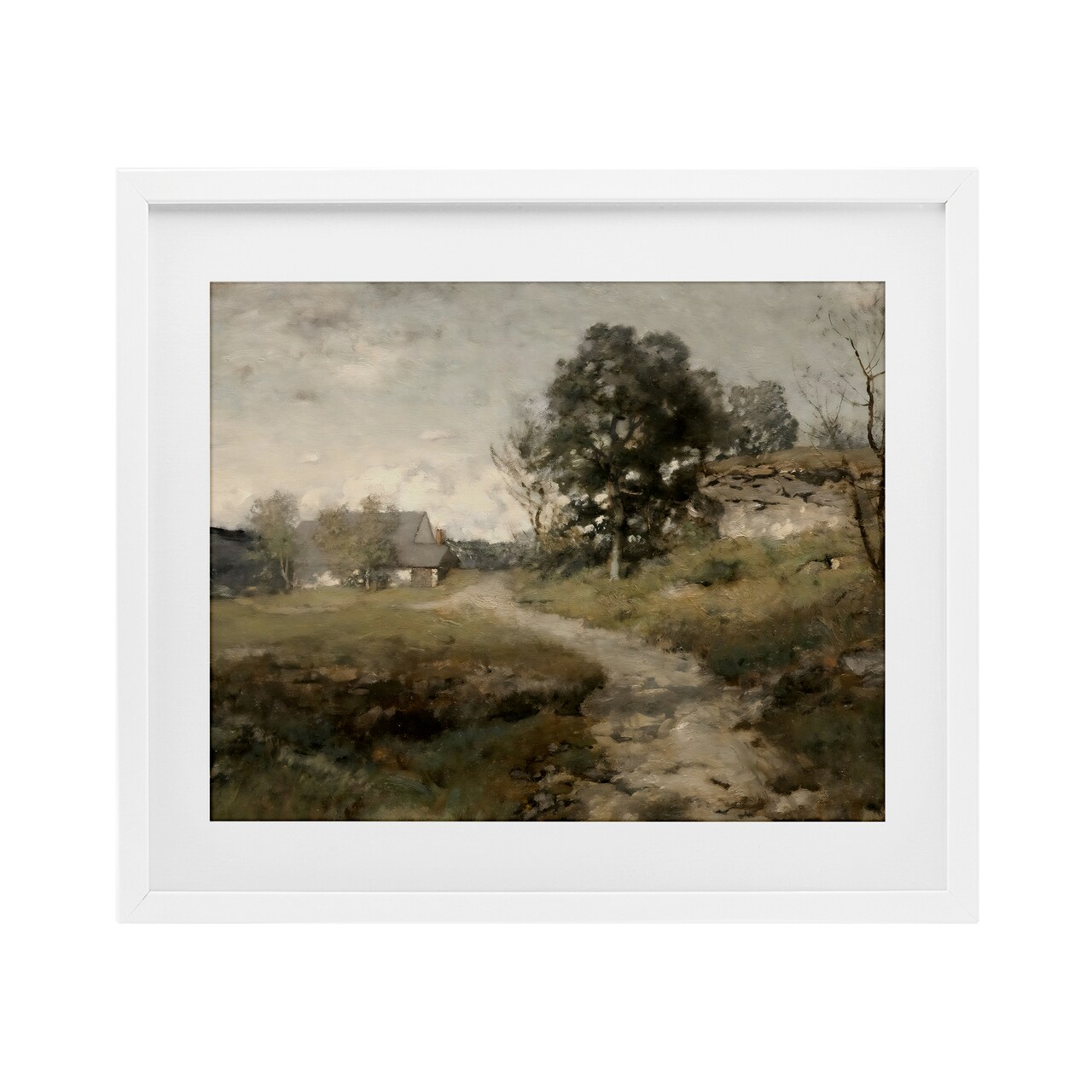 Stupell Industries Vintage Farmhouse Scenic Landscape Framed Print Under Glass, design by Riley B